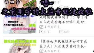 伪音教学视频,跟随教学视频，变身音色达人